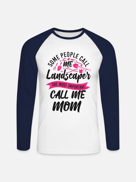 Landscaper Landscaping Landscape - Unisex Baseballshirt langarm - Weiß/Navy