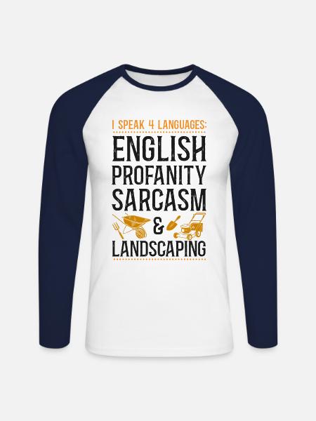 Landscaper Landscaping Landscape - Unisex Long Sleeve Baseball T-Shirt - white/navy