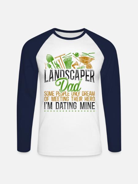 Landscaper Landscaping Landscape - Unisex Long Sleeve Baseball T-Shirt - white/navy
