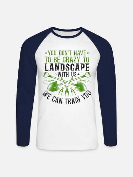 Landscaper Landscaping Landscape - Unisex Baseballshirt langarm - Weiß/Navy
