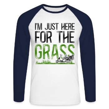 Landscaper Landscaping Landscape - Unisex Long Sleeve Baseball T-Shirt - white/navy - Front - Nik (191cm)
