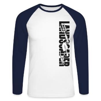 Landscaper Landscaping Landscape - Unisex Long Sleeve Baseball T-Shirt - white/navy - Front - Nik (191cm)