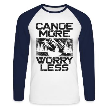 Canoe Canoeing Vintage Canoe More - Unisex Long Sleeve Baseball T-Shirt - white/navy - Front - Nik (191cm)