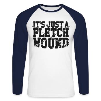 Archery Bow Archer Vintage It's - Unisex Long Sleeve Baseball T-Shirt - white/navy - Front - Nik (191cm)
