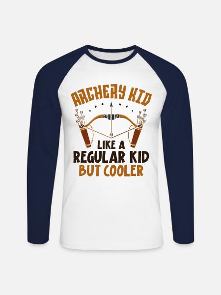 Archery Bow Archer Archery Kid - Unisex Long Sleeve Baseball T-Shirt - white/navy