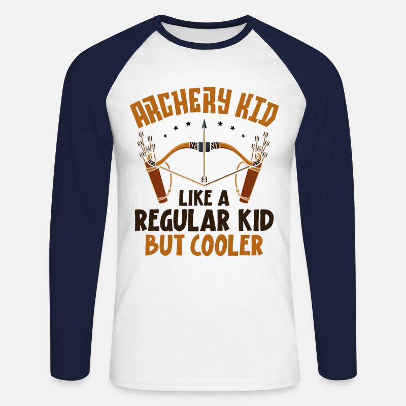 Archery Bow Archer Archery Kid - Unisex Baseballshirt langarm - Weiß/Navy