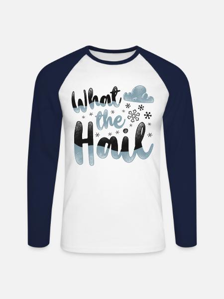 Meteorologist Weather Forecast - Unisex Long Sleeve Baseball T-Shirt - white/navy