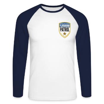 Childcare Daycare Provider Teacher - Unisex Baseballshirt langarm - Weiß/Navy - Vorne - Nik (191cm)