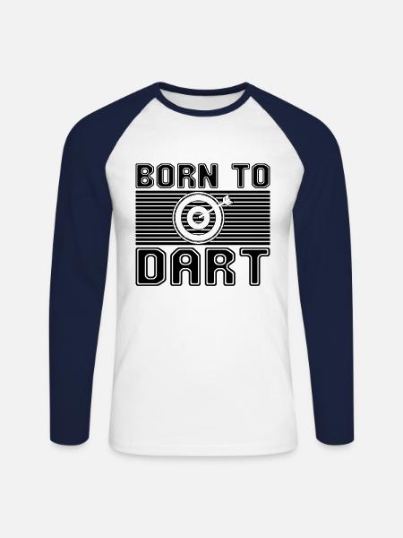 Dard - T-shirt baseball manches longues Homme - blanc/marine