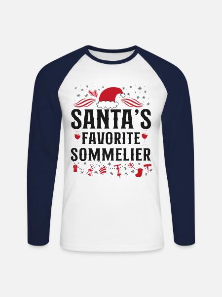 Sommelier Wine Drinking Tasting - Unisex Baseballshirt langarm - Weiß/Navy