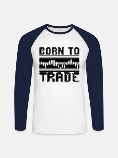 Trading - Unisex Long Sleeve Baseball T-Shirt - white/navy