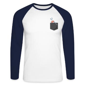 Sommelier Wine Drinking Tasting - Unisex Baseballshirt langarm - Weiß/Navy - Vorne - Nik (191cm)