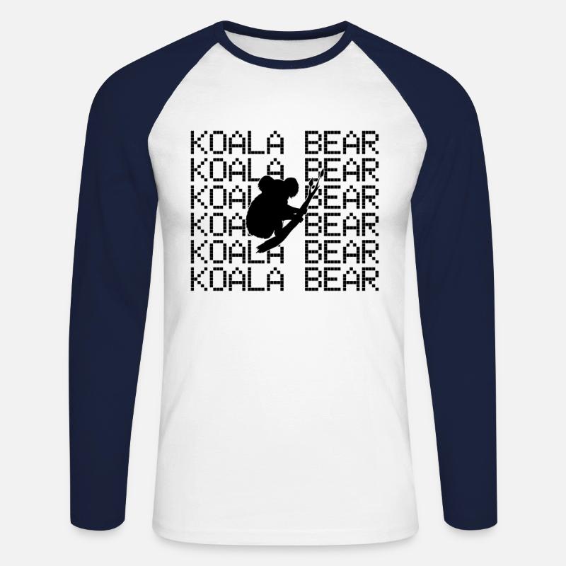 Koala Bär - Unisex Baseballshirt langarm - Weiß/Navy