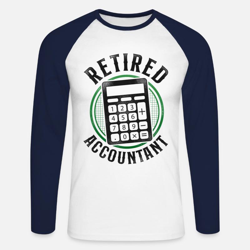 Accountant Bookkeeper Accounting - Unisex Baseballshirt langarm - Weiß/Navy