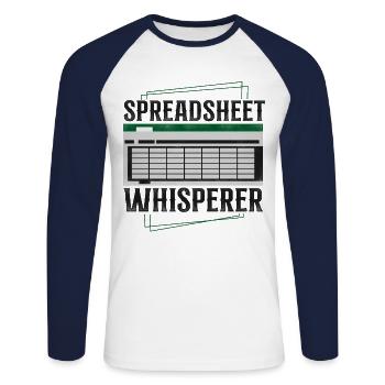 Accountant Bookkeeper Accounting - Unisex Long Sleeve Baseball T-Shirt - white/navy - Front - Nik (191cm)