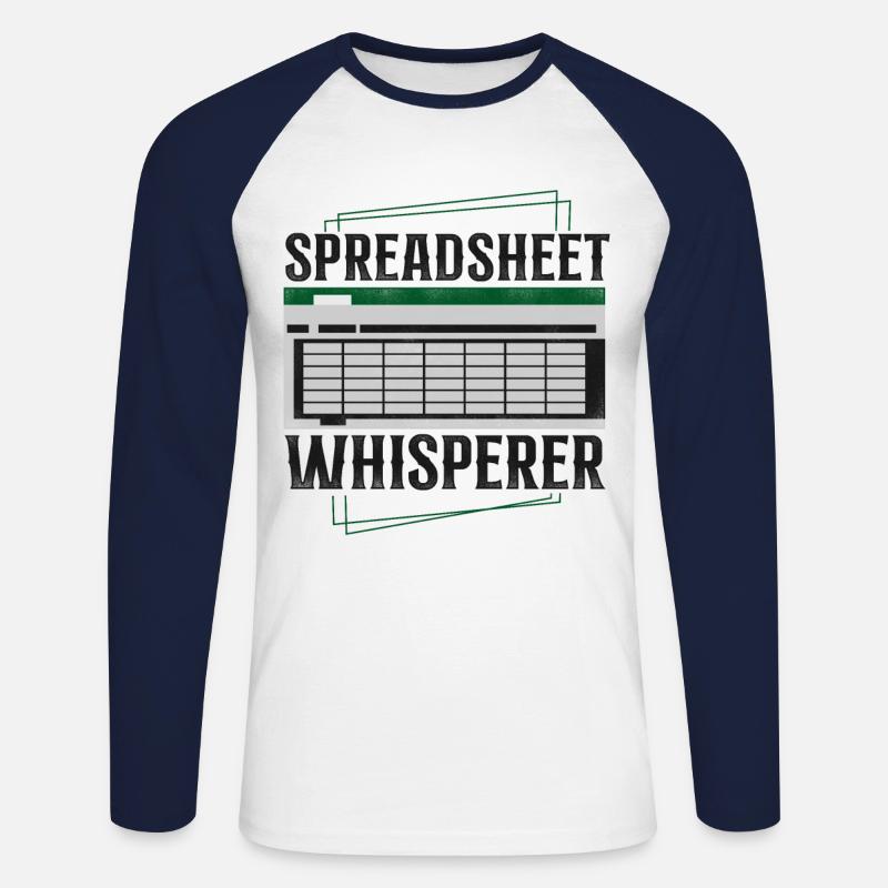 Comptable Comptable Comptable Comptabilité - T-shirt baseball manches longues Homme - blanc/marine