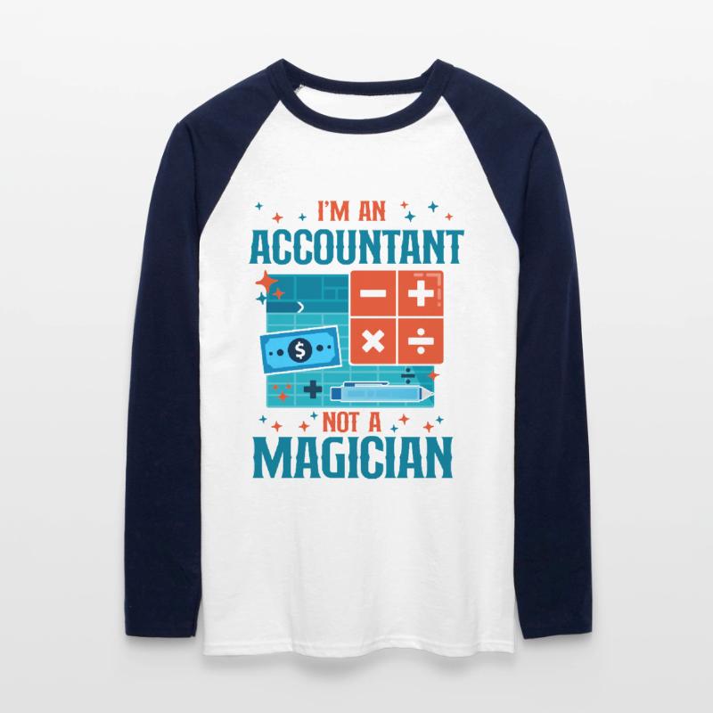 Comptable Comptable Comptable Comptabilité T-shirt baseball manches longues Homme