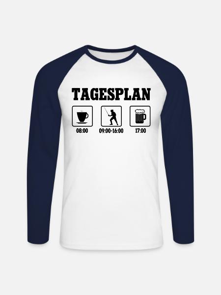Fechten - Unisex Baseballshirt langarm - Weiß/Navy