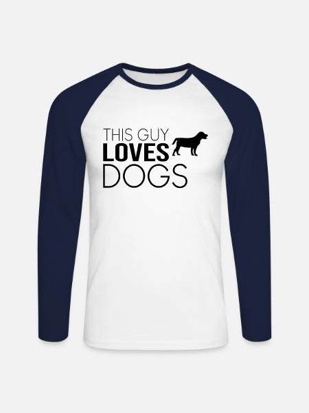 Typ Hund Spruch - Unisex Baseballshirt langarm - Weiß/Navy