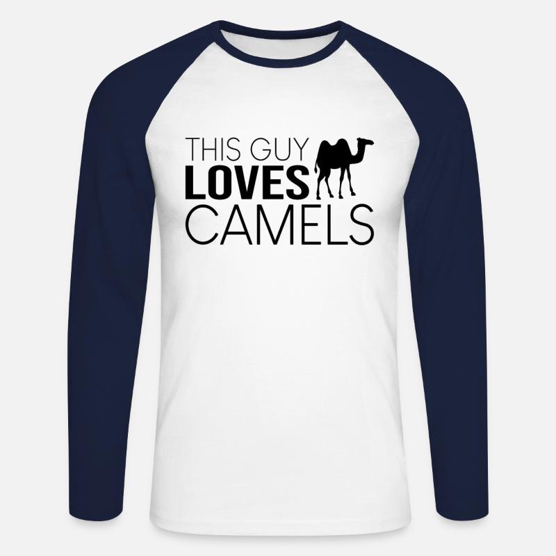 Typ Kamel Spruch - Unisex Baseballshirt langarm - Weiß/Navy