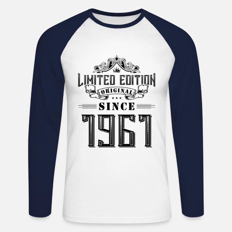 1961 limited edition - Unisex Baseballshirt langarm - Weiß/Navy