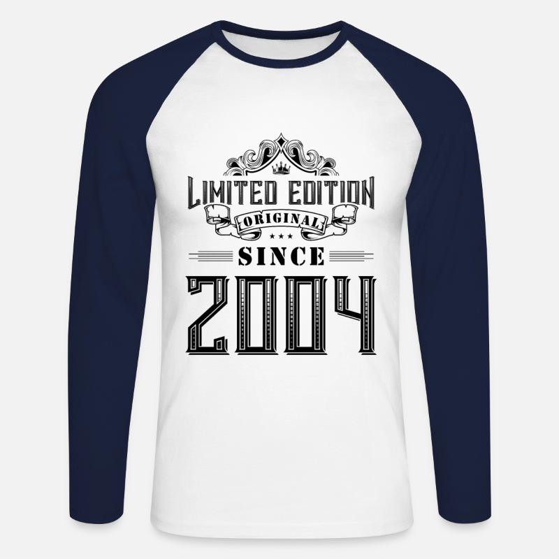 2004 limited edition - Unisex Baseballshirt langarm - Weiß/Navy