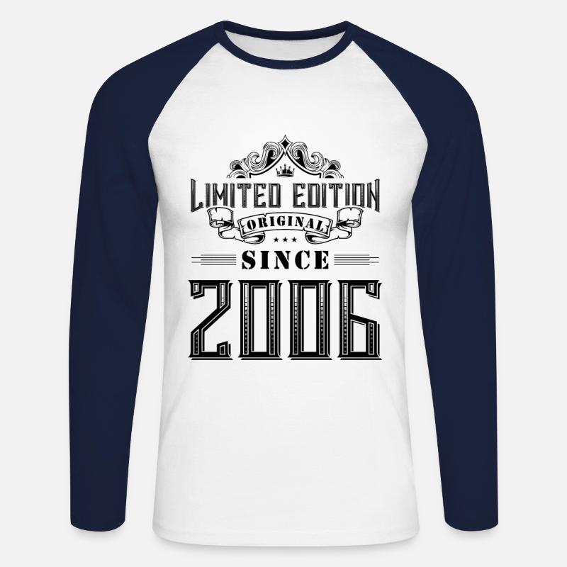 2006 limited edition - Unisex Baseballshirt langarm - Weiß/Navy
