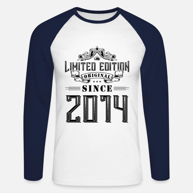 2014 limited edition - Unisex Baseballshirt langarm - Weiß/Navy