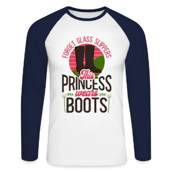 Agriculteur Agriculteur Fille Femme Oublier - T-shirt baseball manches longues Homme - blanc/marine - Devant - Nik (191cm)