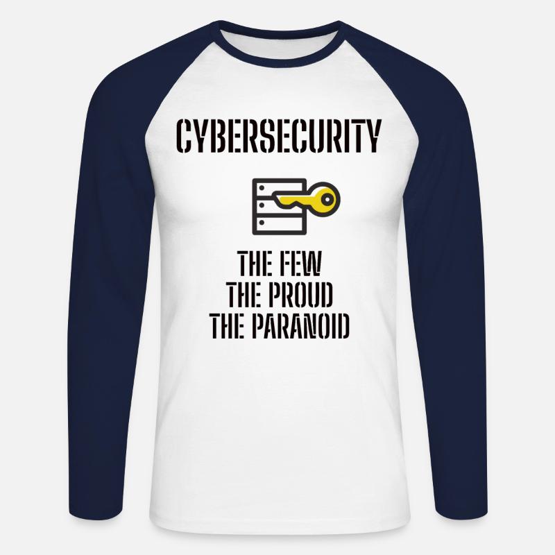 Cybersecurity - IT Security Computer Scientists - Unisex Long Sleeve Baseball T-Shirt - white/navy
