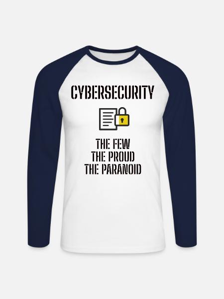 Cybersecurity - IT-Sicherheit Informatiker - Unisex Baseballshirt langarm - Weiß/Navy