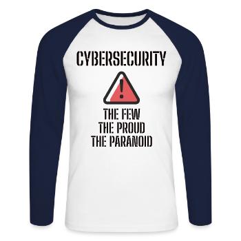 Cybersecurity - IT Security Computer Scientists - Unisex Long Sleeve Baseball T-Shirt - white/navy - Front - Nik (191cm)