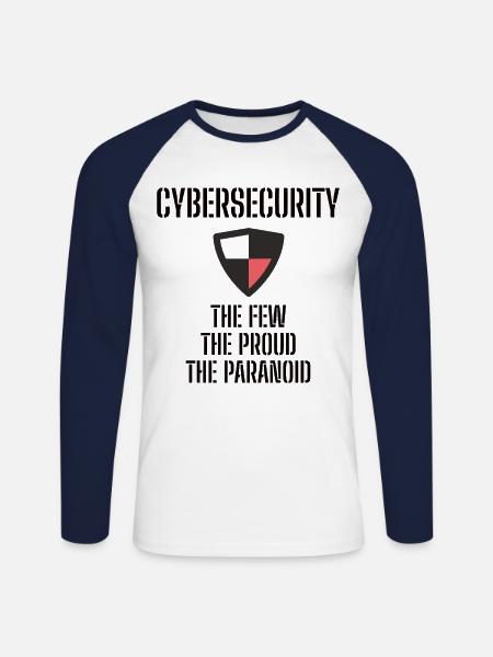 Cybersecurity - IT-Sicherheit Informatiker - Unisex Baseballshirt langarm - Weiß/Navy