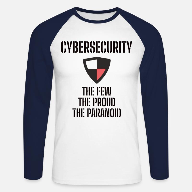 Cybersecurity - IT Security Computer Scientists - Unisex Long Sleeve Baseball T-Shirt - white/navy
