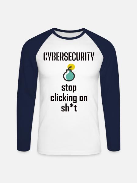 Cybersecurity - IT Security Computer Scientists - Unisex Long Sleeve Baseball T-Shirt - white/navy