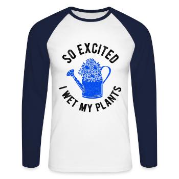 Landschaftsgärtner Hobbygärtner Gärtner - Unisex Baseballshirt langarm - Weiß/Navy - Vorne - Nik (191cm)
