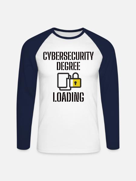 Cybersecurity - IT Security Computer Scientists - Unisex Long Sleeve Baseball T-Shirt - white/navy