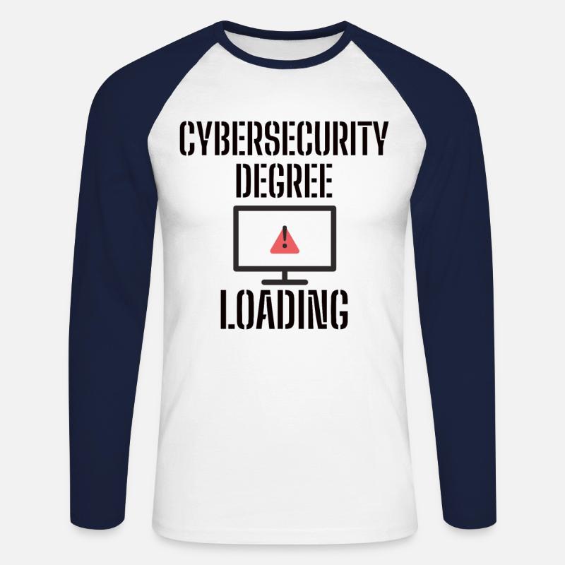 Cybersecurity - IT Security Computer Scientists - Unisex Long Sleeve Baseball T-Shirt - white/navy