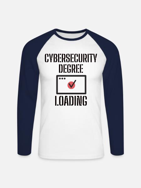 Cybersecurity - IT Security Computer Scientists - Unisex Long Sleeve Baseball T-Shirt - white/navy