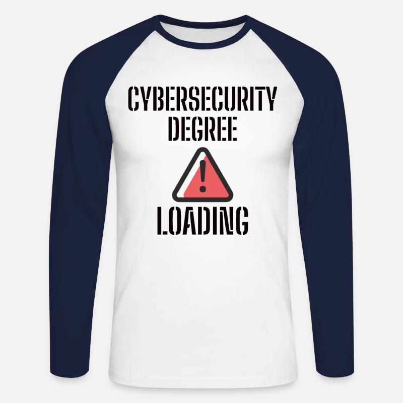 Cybersecurity - IT Security Computer Scientists - Unisex Long Sleeve Baseball T-Shirt - white/navy