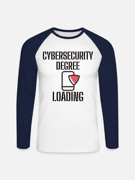 Cybersecurity - IT-Sicherheit Informatiker - Unisex Baseballshirt langarm - Weiß/Navy