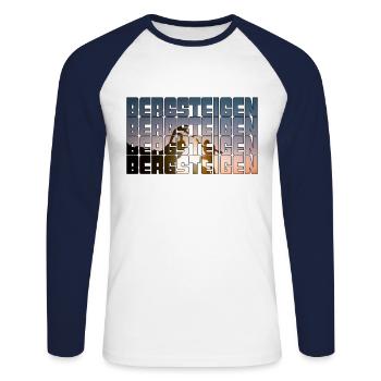 alpinisme - T-shirt baseball manches longues Homme - blanc/marine - Devant - Nik (191cm)