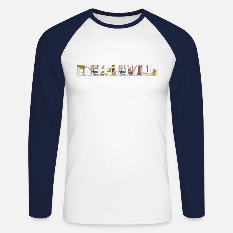 Cheerleading - Unisex Baseballshirt langarm - Weiß/Navy