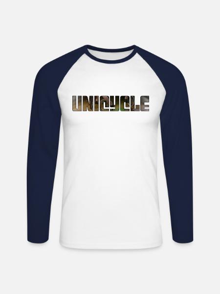 Monocycle - T-shirt baseball manches longues Homme - blanc/marine