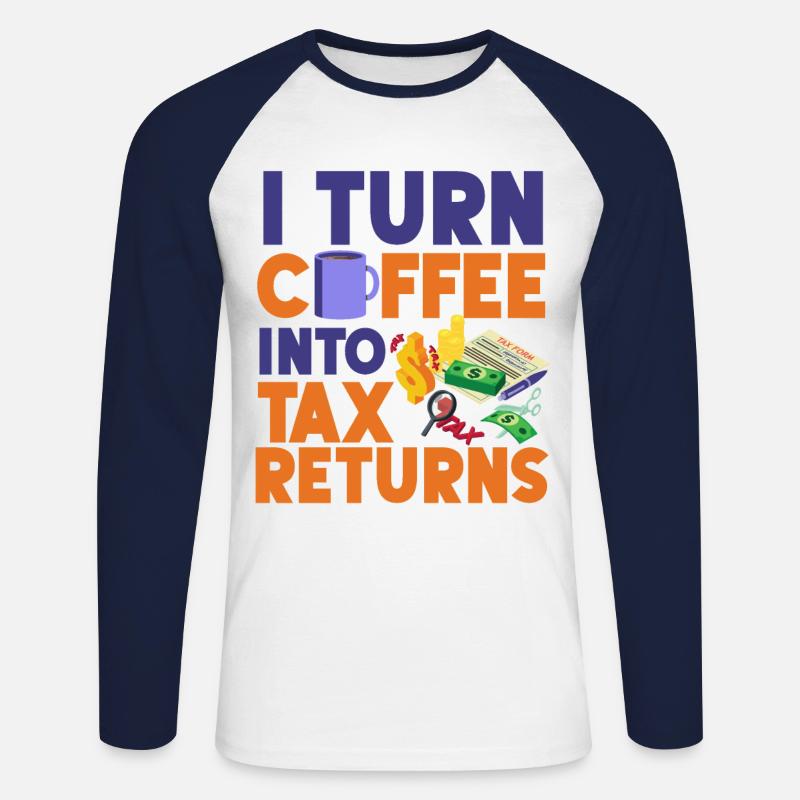 Comptable Comptable Comptable - T-shirt baseball manches longues Homme - blanc/marine