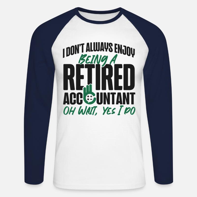 Comptable Comptable Comptable - T-shirt baseball manches longues Homme - blanc/marine