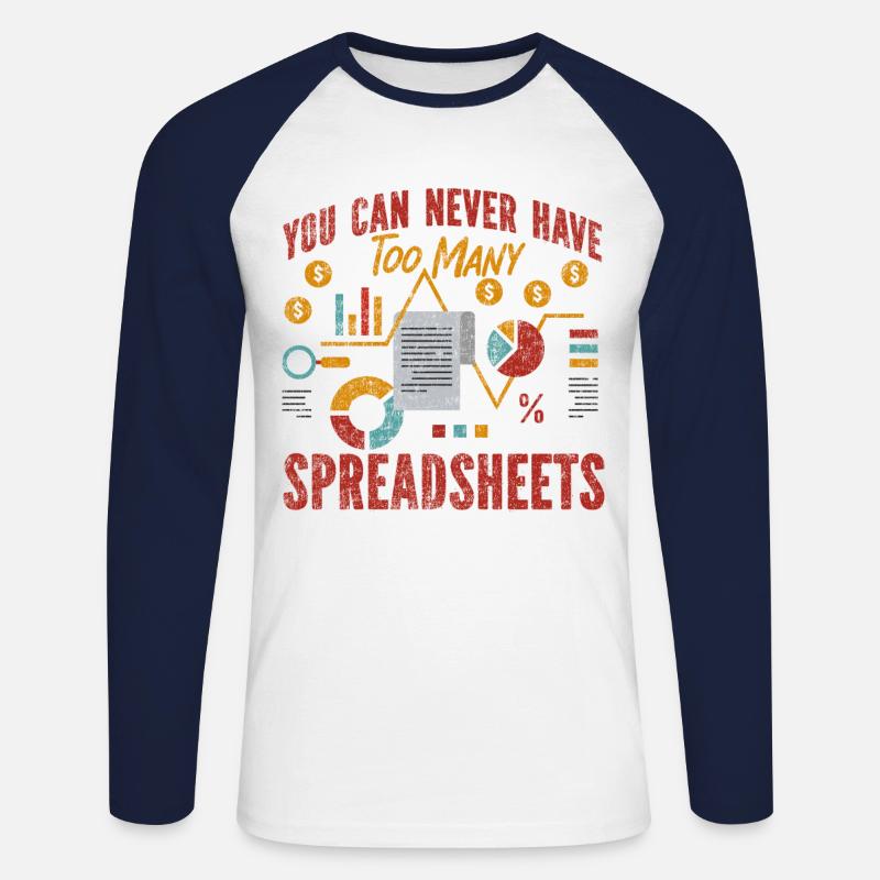 Comptable Comptable Comptable - T-shirt baseball manches longues Homme - blanc/marine