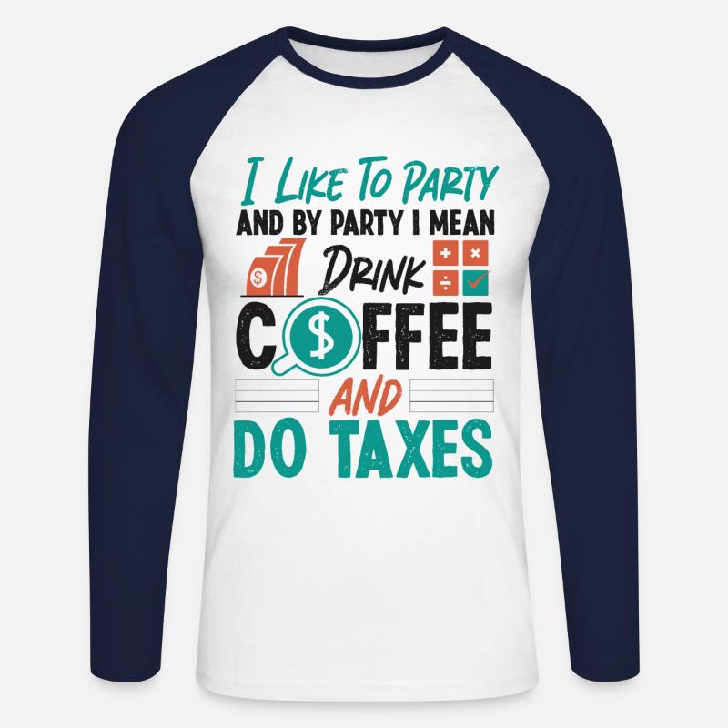 Comptable Comptable Comptable - T-shirt baseball manches longues Homme - blanc/marine