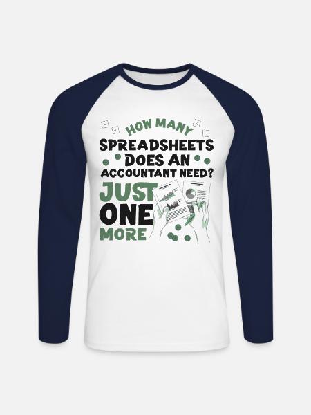 Comptable Comptable Comptable - T-shirt baseball manches longues Homme - blanc/marine