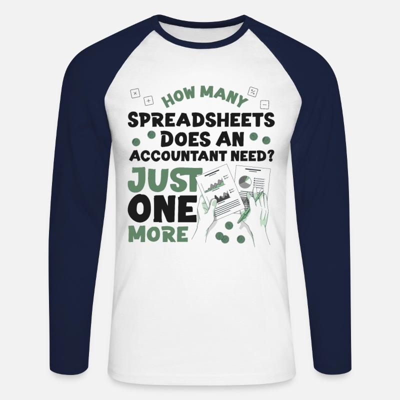 Comptable Comptable Comptable - T-shirt baseball manches longues Homme - blanc/marine